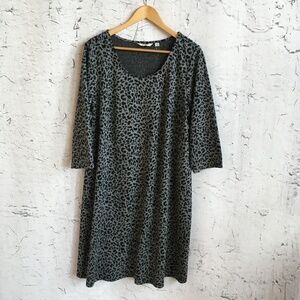 LIZ CLAIBORNE GREY LONG SLEEVE DRESS 1X